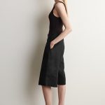 Linen Straight Pants Black