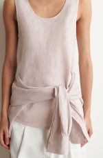 Linen Vest Pink - Image 3