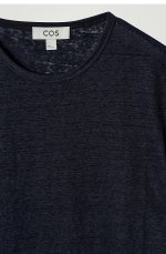 Linen T-Shirt Navy - Image 4