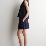 Linen Sleeveless Vest Navy