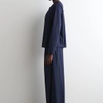Knitted Wide-Leg Pants Navy