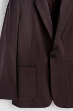 Wool Jacket Burgundy - Image 4