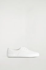 Lace-up Low-top Canvas Shoes White - Image 3