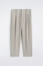 Linen Barrel Trousers Beige - Image 3