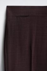 Wool Slim Trousers Brown - Image 4