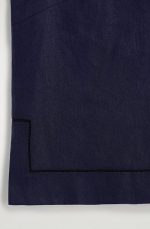 Linen Sleeveless Vest Navy - Image 4