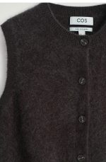 Cashmere Round-Neck Vest Brown - Image 4