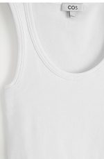 Knitted Slim Vest White - Image 4