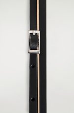 Double Circle Wrap Leather Belt Black - Image 4