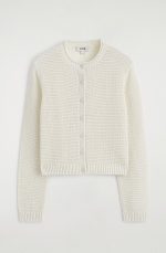 Round-Neck Cardigan White - Image 3