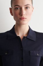 Knitted Skirt Navy - Image 2