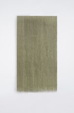 Linen Tassel Scarf Khaki Green/striped - Image 3