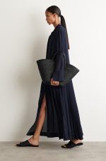 Lace-Up Dress Navy