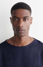 Linen T-Shirt Navy - Image 2