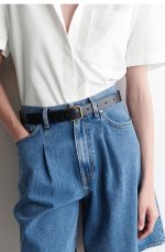 Denim Wide-Leg Shorts Blue - Image 3
