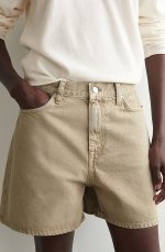 Denim Shorts Khaki - Image 2