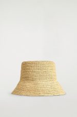 Raffia Bucket Hat Beige - Image 3
