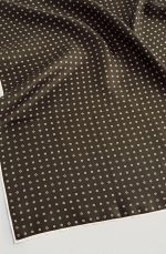 Polka Dot Silk Scarf Brown/khaki - Image 4