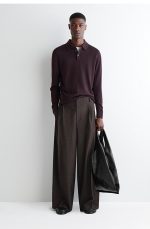 Merino Slim Polo Red
