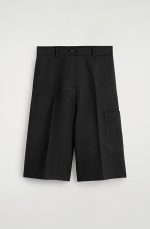 Linen Straight Pants Black - Image 3