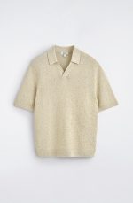 Knitted Polo Beige - Image 3