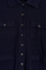 Knitted Slim Cardigan Navy - Image 4