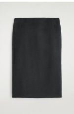 Wool Slim Skirt Gray - Image 3