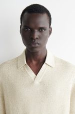 Knitted Polo Beige - Image 2
