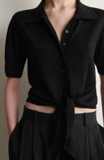 Knitted Shirt Black - Image 2