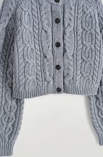 Knitted Cardigan Gray - Image 4