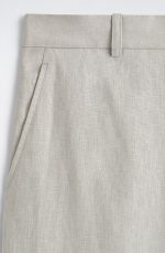 Linen Tapered Pants Gray - Image 4