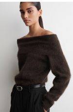 Standard Fit Wool Off-shoulder Knitwear Arrival - Image 2