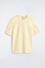 Knitted Round-Neck T-Shirt Cream - Image 3