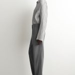 Wool Straight Trousers Gray