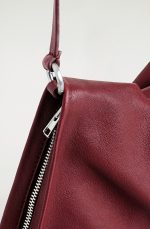 Twisted Mini Leather Clutch Bag In Scarlet Red - Image 4