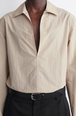 V-Neck Shirt Beige - Image 2