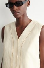 Linen Sleeveless Vest - Image 2