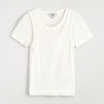 Knitted Slim T-Shirt Cream