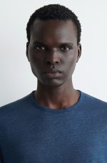 Linen Round-Neck T-Shirt Navy - Image 2
