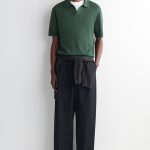 Linen Collared Polo Green