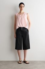 Knitted Pleated Vest Pink