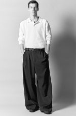 Wool Wide-Leg Pants Black