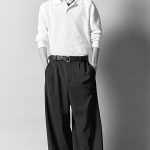 Wool Wide-Leg Pants Black